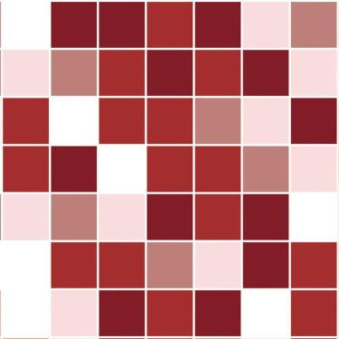 Imagem de Papeç De Parede Pastilhas Vermelho E Branco Autocolante