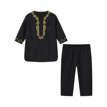 Imagem de Conjunto De Roupas Infantis Do Oriente Médio Para O Outono Com Botão, 