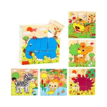 Imagem de Quebra-Cabeça 3D De Madeira Com Animais E Tráfego, Brinquedo Educacion