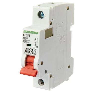Imagem de Disjuntor Unipolar 63A Curva C Alumbra 39248