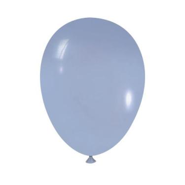 Imagem de Balão Bexiga Liso Festa Decoração 6,5 Pol. Azul Claro 50Un - Tamarozzi