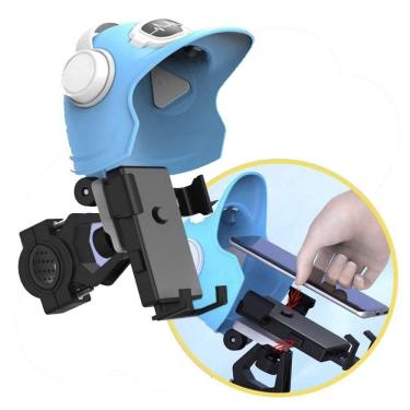 Imagem de Suporte Celular Moto Bike Universal Proteção Reflexo Azul