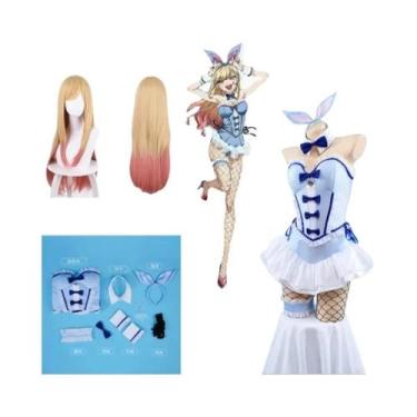 Imagem de Peruca E Orelhas De Coelhinha Azul Para Cosplay De My Dress-Up Darling