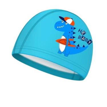 Imagem de Touca De Natação Infantil Profissional Dinossauro H.B, Azul piscina di