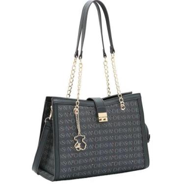 Imagem de Bolsa Chenson Estruturada 3485400 Com Cristais Compartimentos Internos