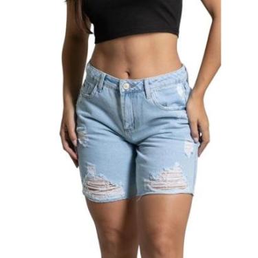 Imagem de Bermuda Jeans Feminina Sawary 273133-Feminino