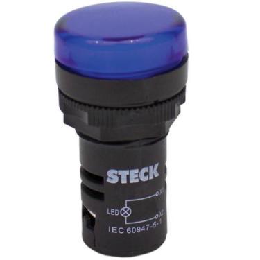 Imagem de Sinalizador Led 220v Azul - Slds2204 - Steck Sinalizador Led 220v Azul