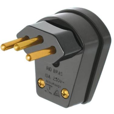 Imagem de Plugue 2p+t 90g 10a Preto - 1489 - Fame Plugue 2p+t 90g Preto 10a 1489