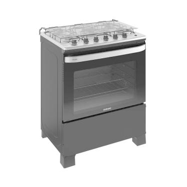 Imagem de Fogão 5 Bocas a Gás Itatiaia Itachef com Tripla Chama Acendimento Automático e Forno 101L Cor Preto Bivolt