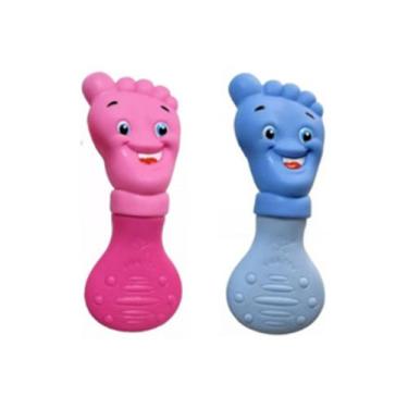 Imagem de Mordedor Bebê Pézinho Pé Silicone Macio Vila Toy, Azul