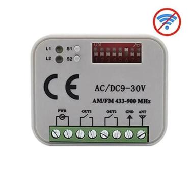 Imagem de Controlador Receptor Universal AC DC 9V-30V 2CH 300MHz-868MHz Para Abe