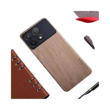 Imagem de Capa De Couro Com Padrão De Madeira De Bambu Para Xiaomi Poco X7 pro X