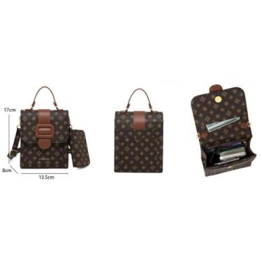 Imagem de Bolsa Transversal Porta Celular Feminina Lace Lore FZ-5391, Café