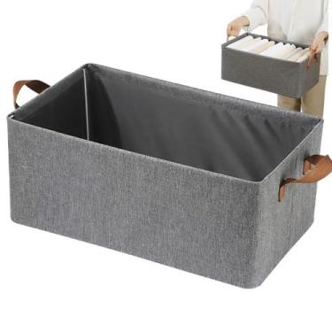 Imagem de Caixa Organizadora Cesto Dobrável Guarda Roupa Closet Grande - Kadê