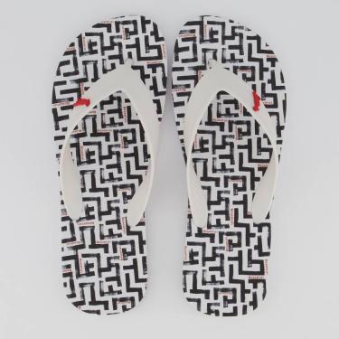 Imagem de Chinelo Reserva Labirinto Branco e Preto-Masculino