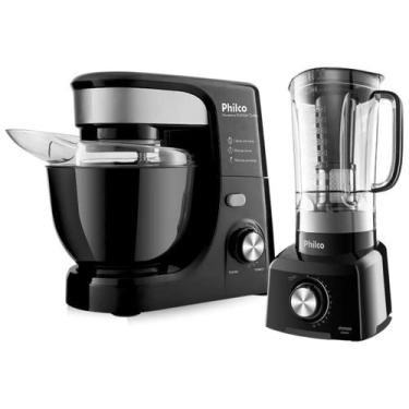 Imagem de Kit Batedeira + Liquidificador Philco Turbo 500w, Preto, 110V