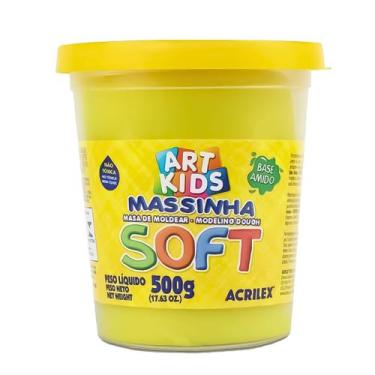 Imagem de Massinha De Modelar Soft Acrilex Macia 500g - Selecione a Cor, Amarelo