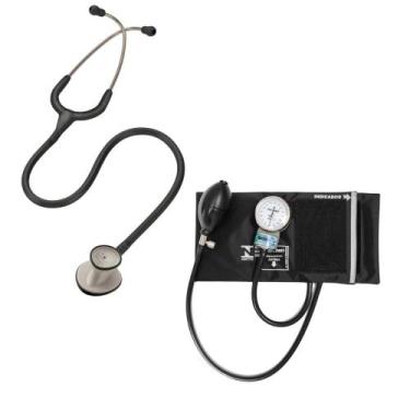 Imagem de Kit Estetoscópio Littmann Lightweight + Esfigmomanômetro Pamed - Cores