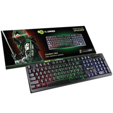 Imagem de Teclado Semi Mecânico DL Games Invader, LED, ABNT - TG250PRE