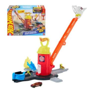 Imagem de Pista Hot wheels City Super Quartel dos Bombeiros Mattel - Hot Wheels 