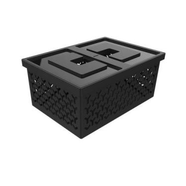 Imagem de Cesto Organizador M Caixa Média Lavanderia Closet - Crippa, Preto