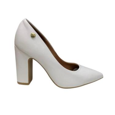 Imagem de Sapato vizzano salto bloco ref:1285.400 feminino, Branco, 37