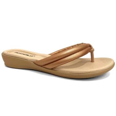 Imagem de Chinelo Piccadilly Wide Fit 500324 Ouro Rosado, 40, Ouro rosado, Avela