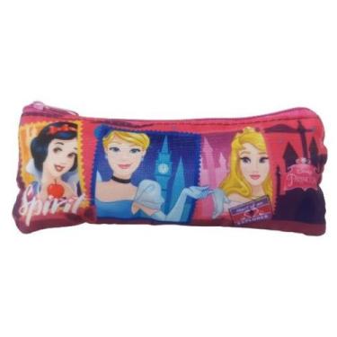 Imagem de Estojo Escolar Simples Infantil DMW 30390 Princesas, Rosa