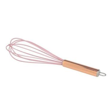 Imagem de Batedor de Ovos de Nylon com cabo de Aço Inox Rosé - Lyor