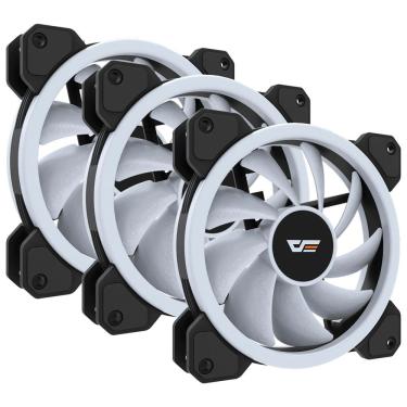 Imagem de Cooler para Gabinete Kit com 3 Dr12 Rgb 120mm com Led Endereçável Pwm Silencioso Aigo