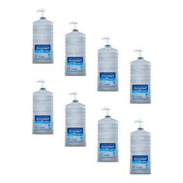 Imagem de Álcool Em Gel 70 Inpm Asseptgel 1kg Kit 8, ÁlcoolEmGel Antisséptico Hi