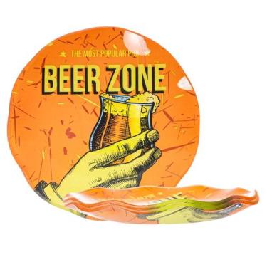 Imagem de Petisqueira Cerveja Beer Zone Pub Retro Laranja Vidro -Dynasty, 3 mese