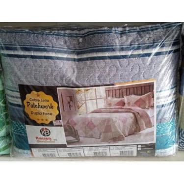 Imagem de Cobre leito patchwork dupla face Queen