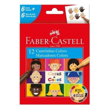 Imagem de Caneta hidrografica C/12 cores caras & cores Faber-Castell - Faber Cas