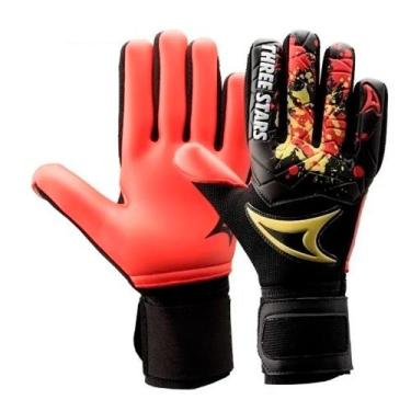 Imagem de Luva De Goleiro Three Stars Kick Profissional Várias Cores, Kickvermel