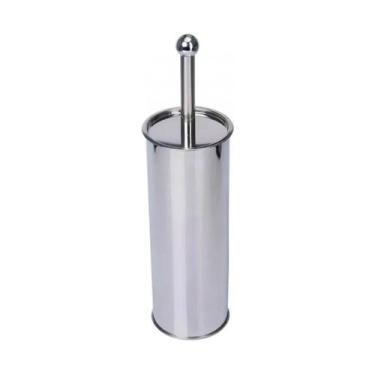 Imagem de Escova Sanitária Suporte de Inox 10X38Cm Design Cor Prata - Genérico