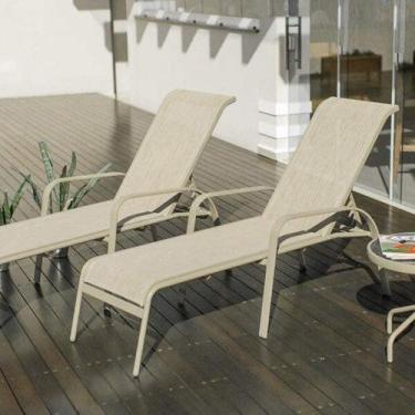 Imagem de Espreguiçadeira de Alumínio Empilhável Summer Slim Cinza/Urbano/Mescla