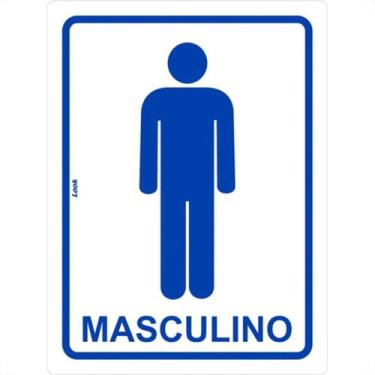Imagem de Placa Look 15X20Cm (Sanitario Masculino) - Kit C/5 Pecas