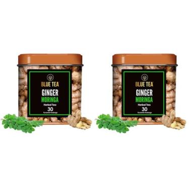 Imagem de Chá Herbal Blue Tea Gengibre e Moringa 30 Sachês Pacote com 2