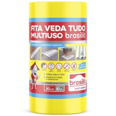 Imagem de Fita Vedante 0802.00089.0030PC com Impermeabilidade e Proteção Térmica Prata Brasilit 30CM 10M