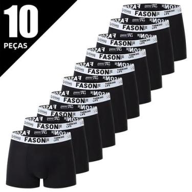 Imagem de Shorts Boxer Casuais Versáteis Pretos Para Homens Tamanho Plus, Conjun