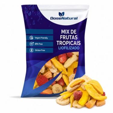 Imagem de Mix de Frutas Tropicais Banana Jaca Kiwi Maçã Morango Mamão Pêssego Cr
