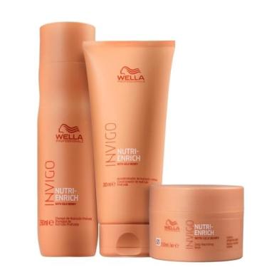 Imagem de Kit Wella Professionals Invigo Nutri-Enrich - Shampoo 250ml + Condicionador 200ml + Máscara 150ml