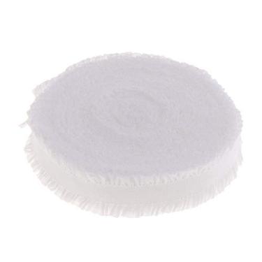Imagem de dailymall 4,5 metros multifunções dobradas sobre elástico elastano com costura plissada artesanato DIY - branco