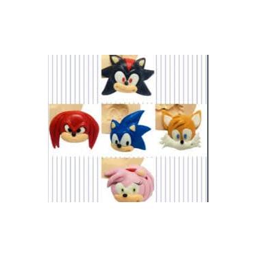 Imagem de Confeitaria dos moldes, F824 MOLDE DE SILICONE KIT TURMA DO SONIC COM 5 MOLDES CONFEITARIA ARTESANATO