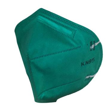 Imagem de Máscaras KN95 Verde Adultas com ANVISA Fabricada no BRASIL - Embaladas de 1 em 1 - Kit de 10, 15, 20, 25, 50 Unidades - BFE > 98% - FPP2 PFF2 - SOS Mascaras (50)