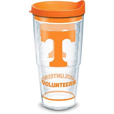 Imagem de Tervis Copo isolado feito nos EUA com parede dupla da Universidade do Tennessee Volunteers mantém as bebidas frias e quentes, 700 ml, tradicional