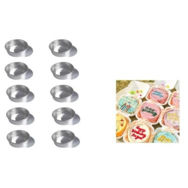 Imagem de Kit 10 Formas Para Bolo Bentô Cake Fundo Falso/Removível