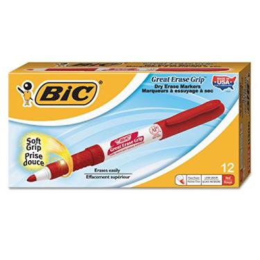 Imagem de BICGDE11RD - Canetinhas BIC Great Erase Grip Dry Erase