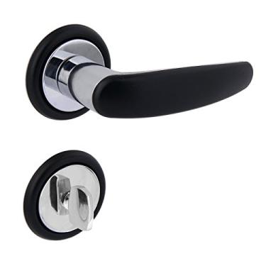 Imagem de Fechadura Polo Z Wc, Arouca Fechaduras, 509429/55-Zc/Ep, Cromado/Preto